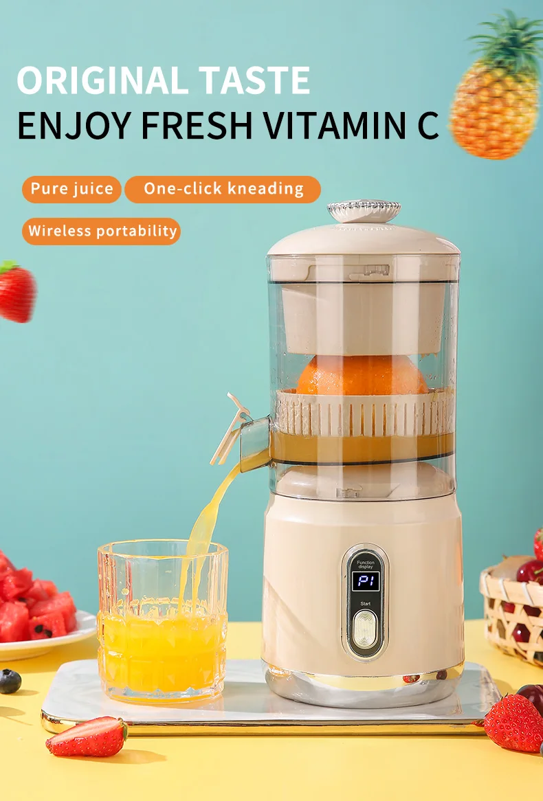 Rechargeable Citrus Juicer, Orange Juicer Squeezer, Juicer, Wireless Portable Juicer Blender with USB Charging Electric Fruit Juicer Machine for Travel & Kitchen Purpose