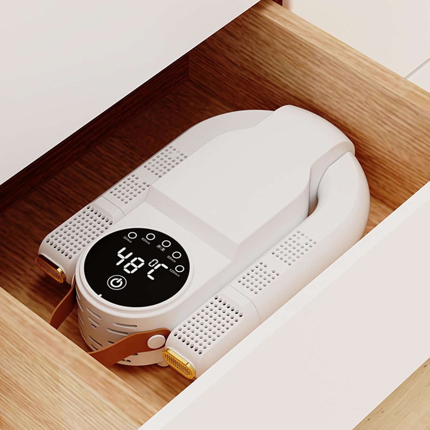 Shoe Dryer, Boot Dryer for Work Shoes, Portable Boot Dryer, 360° Heat Dissifting Boots Warmer, Adjustable Shoe Dryer with LED Display, Foldable Glove Dryer Boots Warmer