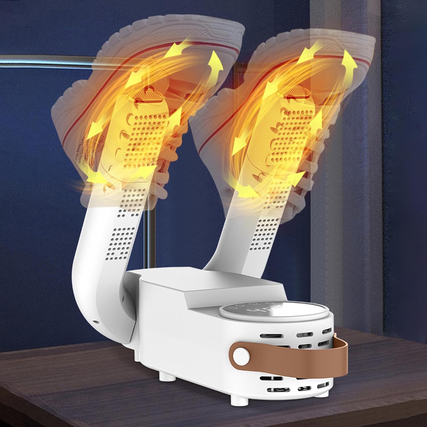 Shoe Dryer, Boot Dryer for Work Shoes, Portable Boot Dryer, 360° Heat Dissifting Boots Warmer, Adjustable Shoe Dryer with LED Display, Foldable Glove Dryer Boots Warmer