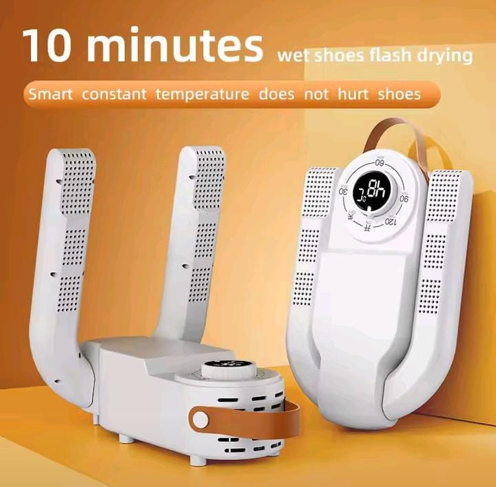 Shoe Dryer, Boot Dryer for Work Shoes, Portable Boot Dryer, 360° Heat Dissifting Boots Warmer, Adjustable Shoe Dryer with LED Display, Foldable Glove Dryer Boots Warmer
