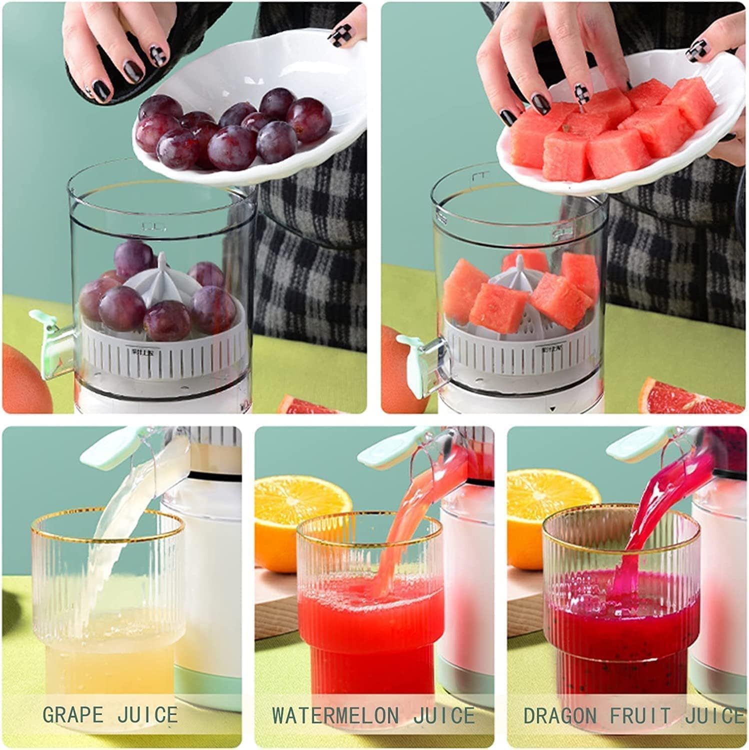 Electric Orange Juicer Machine, Wireless Citrus Press Juicer, Manual Juice Maker, Instant Juice Machine For Fruit, 200ML Capacity - 45W Mini Portable Juicers