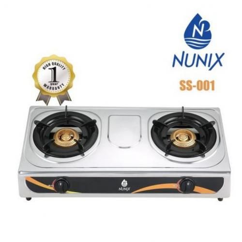 Nunix Auto Ignition Table Top Stainless Steel 2 Burner Gas Cooker