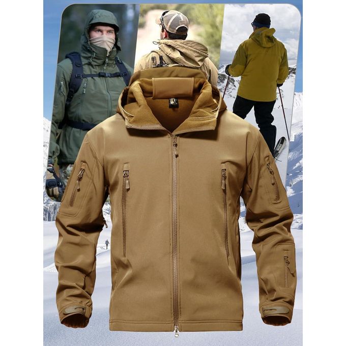 {OFFER!! OFFER!!} Windproof Tactical Jacket/Military Jacket - For Camping Or Hiking Or Tactical Use - Brown