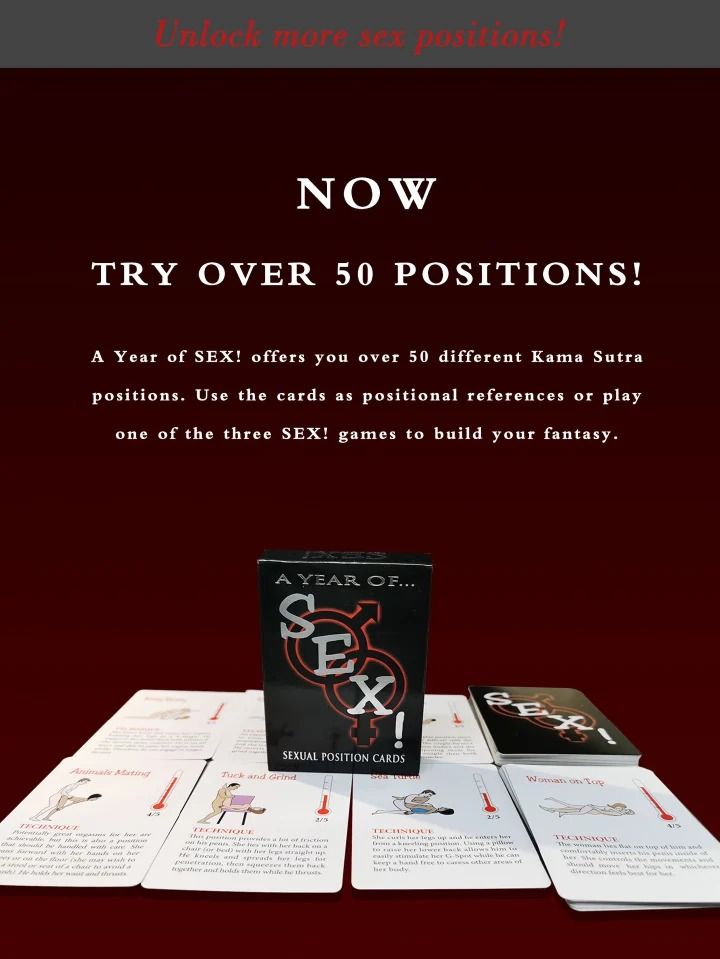Adult Sexual Position Card Bedroom Battle Card Fantasies Possible Sexual Positions Playing A Year Of Sex for Adult Sexy Game Cards Sets For Couple Sex Toys Cards collectible          
Adult Card Game