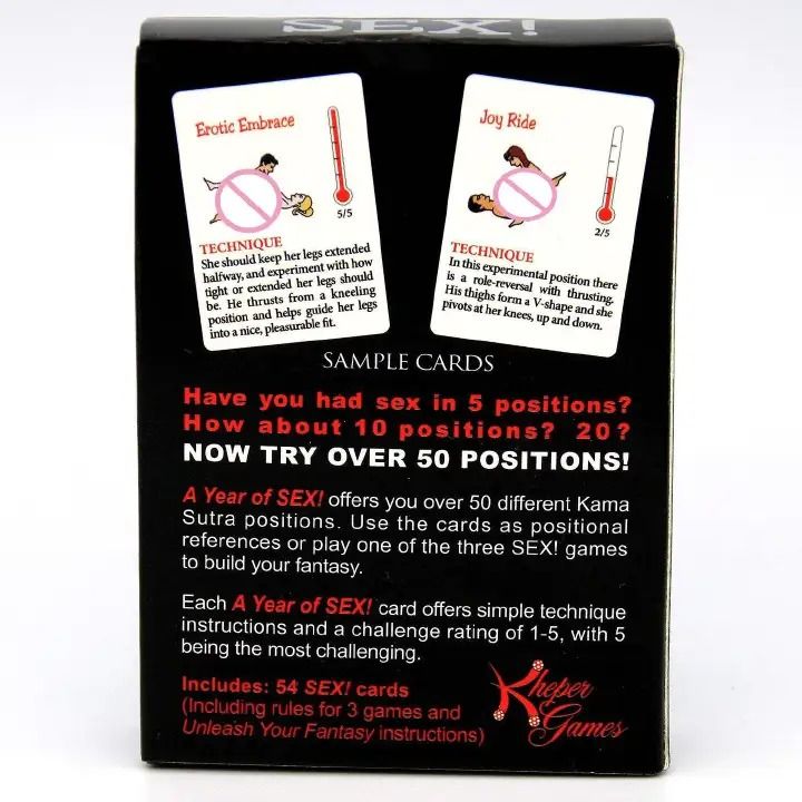 Adult Sexual Position Card Bedroom Battle Card Fantasies Possible Sexual Positions Playing A Year Of Sex for Adult Sexy Game Cards Sets For Couple Sex Toys Cards collectible          
Adult Card Game