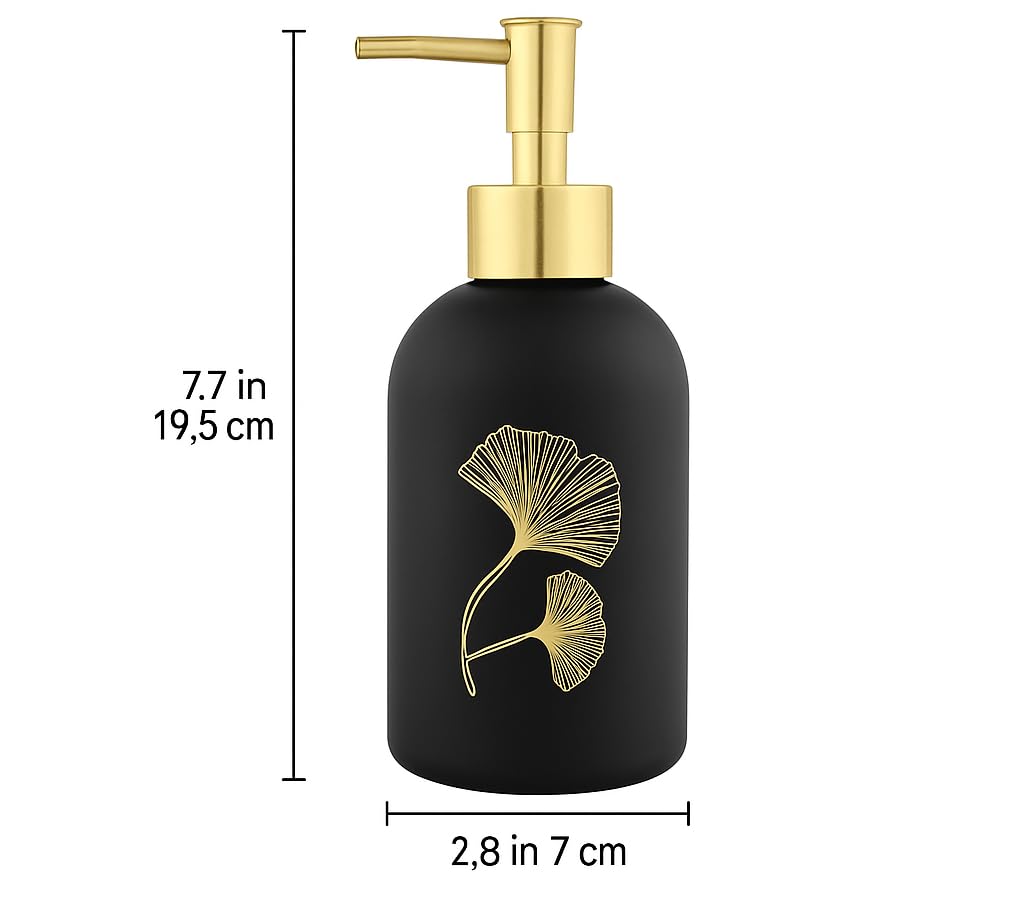 Ceramic glass 400ml single lotion soap dispenser with Finish Liquid Handwash Soap Dispenser with Pump for Bathroom | Handwash Dispenser for Kitchen | Bathroom Accessories                             .