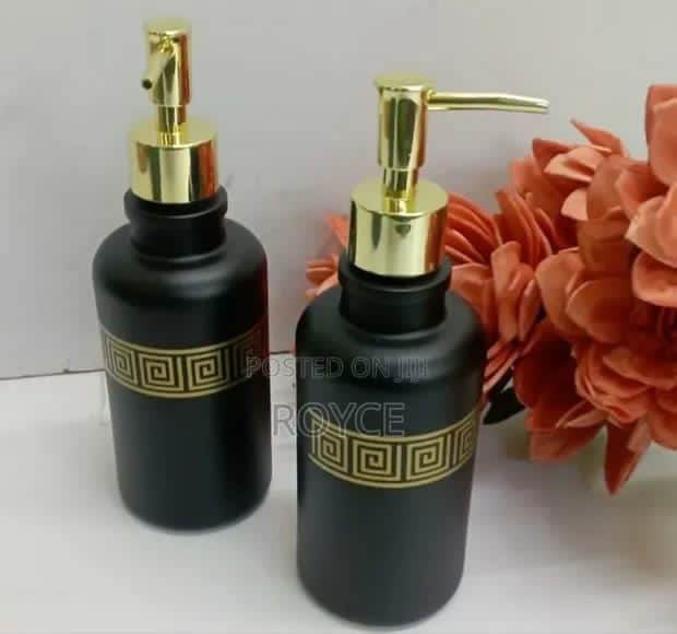 Ceramic glass 400ml single lotion soap dispenser with Finish Liquid Handwash Soap Dispenser with Pump for Bathroom | Handwash Dispenser for Kitchen | Bathroom Accessories                             .