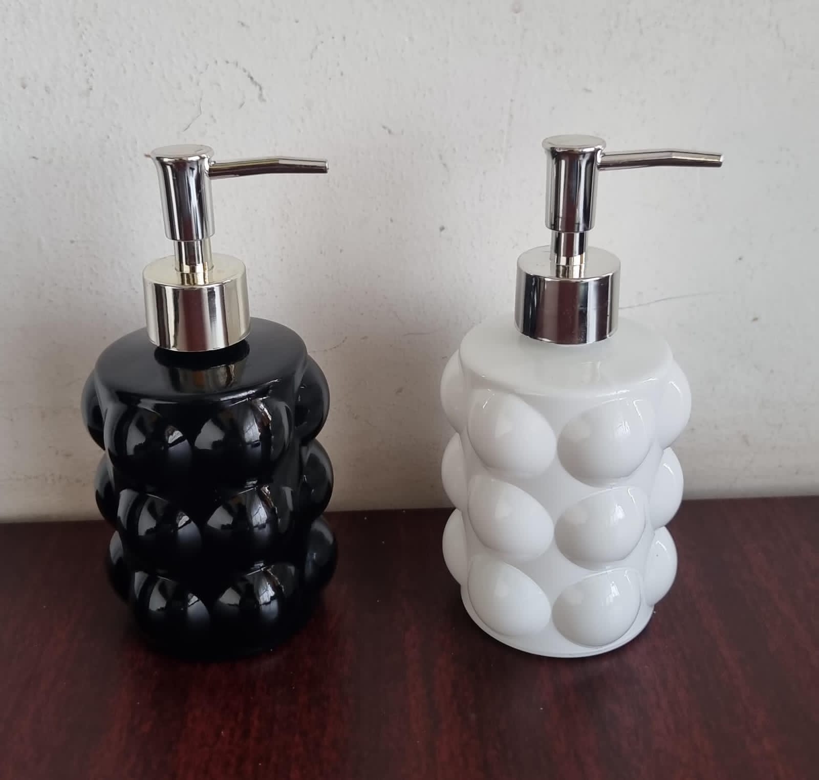 Ceramic glass 400ml single lotion soap dispenser with Finish Liquid Handwash Soap Dispenser with Pump for Bathroom | Handwash Dispenser for Kitchen | Bathroom Accessories                             .