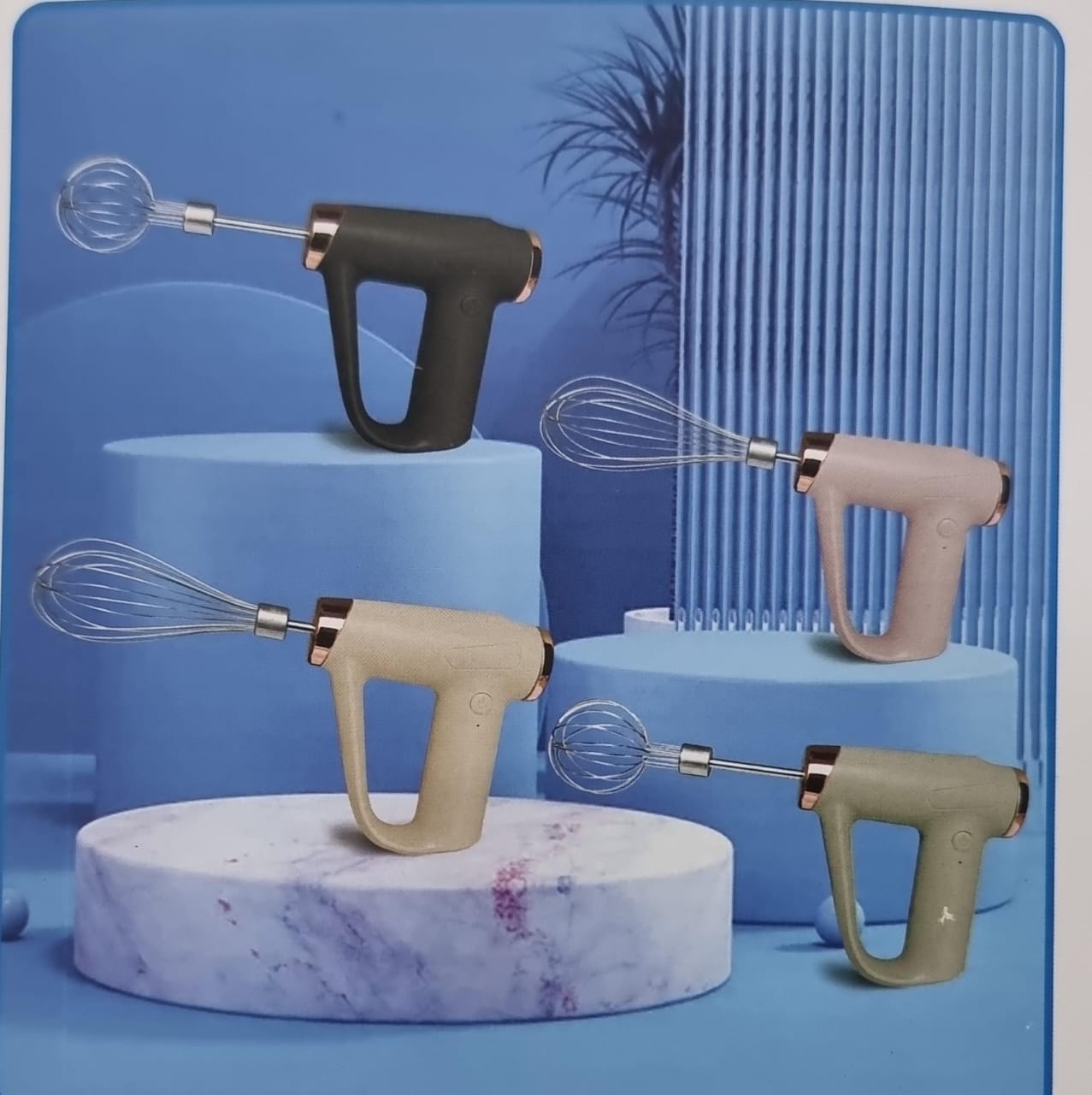 RECHARGEABLE WIRELESS Hand held egg beater whisk  (2 whisk heads, 2.5W) now available in 4 colours  Cross-mirror wireless kitchen baking at home small handheld egg beater                             .