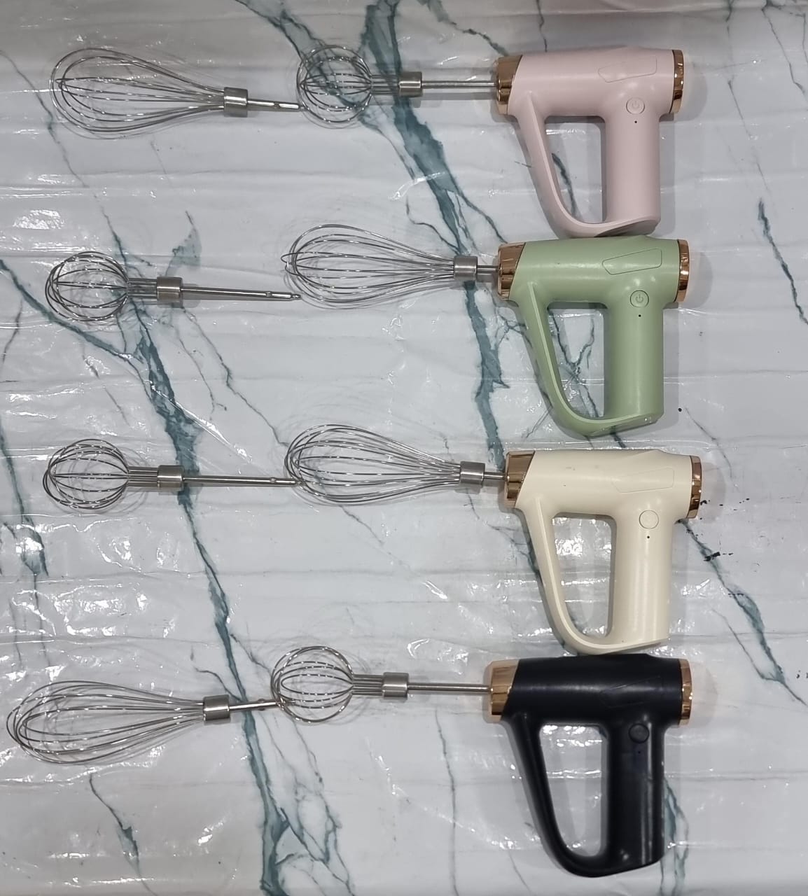 RECHARGEABLE WIRELESS Hand held egg beater whisk  (2 whisk heads, 2.5W) now available in 4 colours  Cross-mirror wireless kitchen baking at home small handheld egg beater                             .