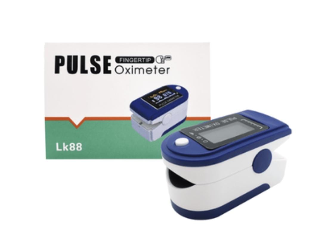 Finger Tip Oximeter  Digital Electronic Pulse Oximeter with Heart Rate Monitor, Saturometer, Oxygen Sensor, LED Screen with Case Lanyard Included - Black                                              .