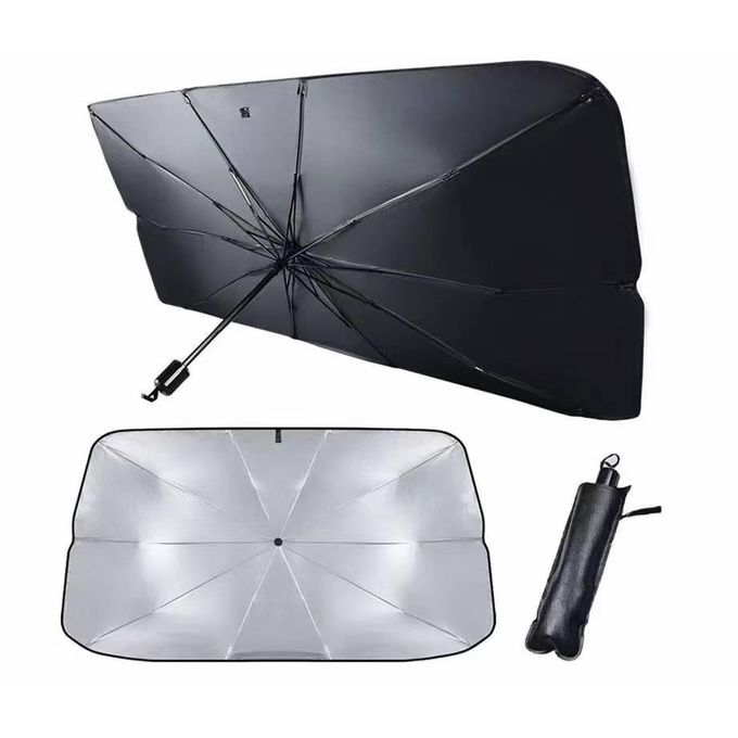 Car dashboard umbrella sunvisor windscreen cover Foldable Car Sunset Umbrella Cover UV Block Car Front Window Protection Yourself and Car Summer Heat Protector                                        .