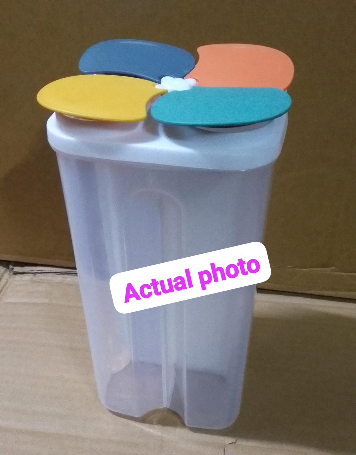 4 partition cereal container storage box storage containers plastic storage tank sealed with lid container kitchen                                                                                     .