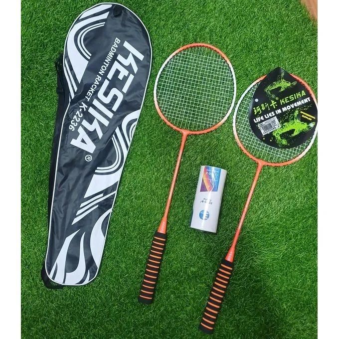 Tennis-Badminton Set 2 Rackets 2 Shuttlecocks+ Free Carrier Bag