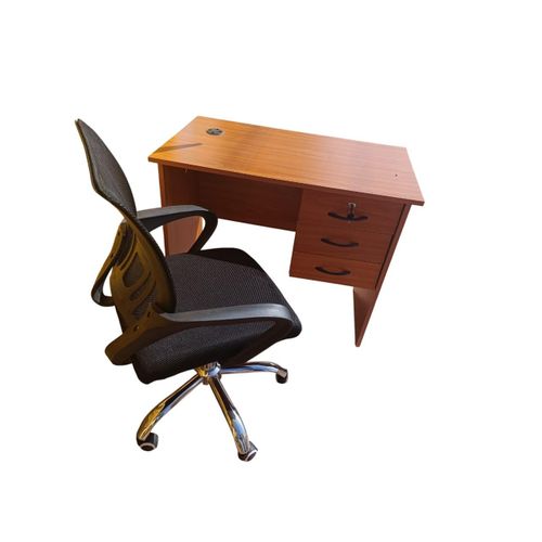 1-Meter Office/Study Desk with Ergonomic Office Chair – Durable & Comfortable for Home & Office