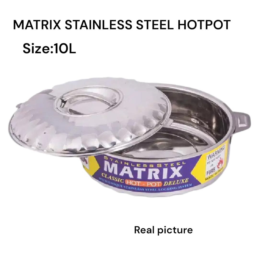 MATRIX STAINLESS STEEL HOTPOT

Size: 10L

A stylish and durable stainless steel hotpot designed to keep food warm and fresh for longer. Its large 10L capacity makes it perfect for family meals, gather