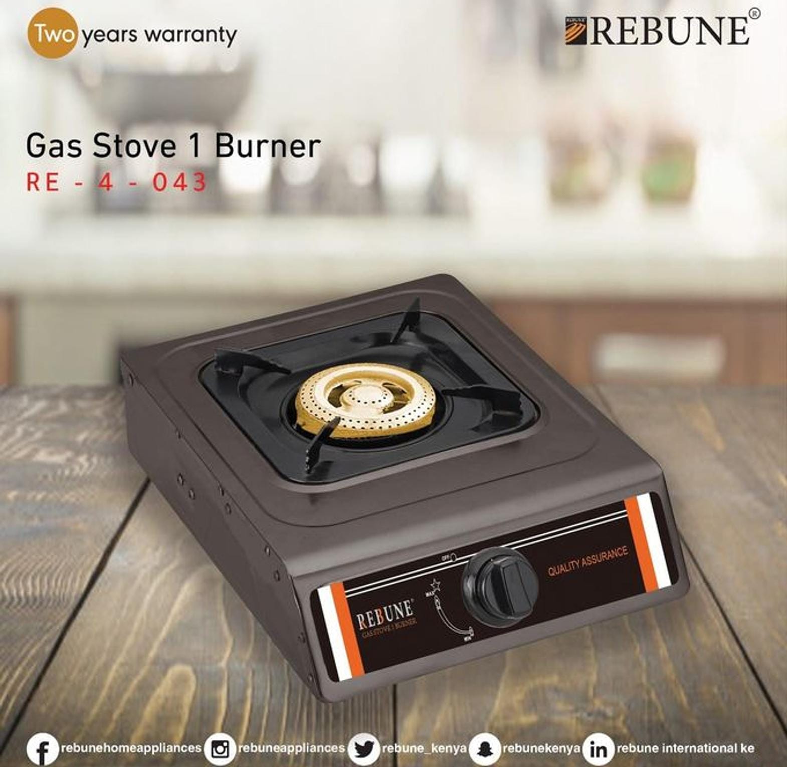 Rebune Single Burner Gas Cooker 🔥
Cook quickly and conveniently with the Rebune Single Burner Gas Cooker, a compact and reliable cooking solution perfect for small kitchens, bedsitters, hostels, or o