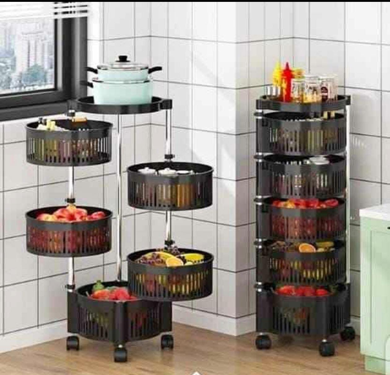 4‑Tier Fruit Rack
Organize your kitchen or dining area with the 4‑Tier Fruit Rack — a practical and stylish storage solution for fruits, vegetables, snacks, and small kitchen items. Its multi‑level de