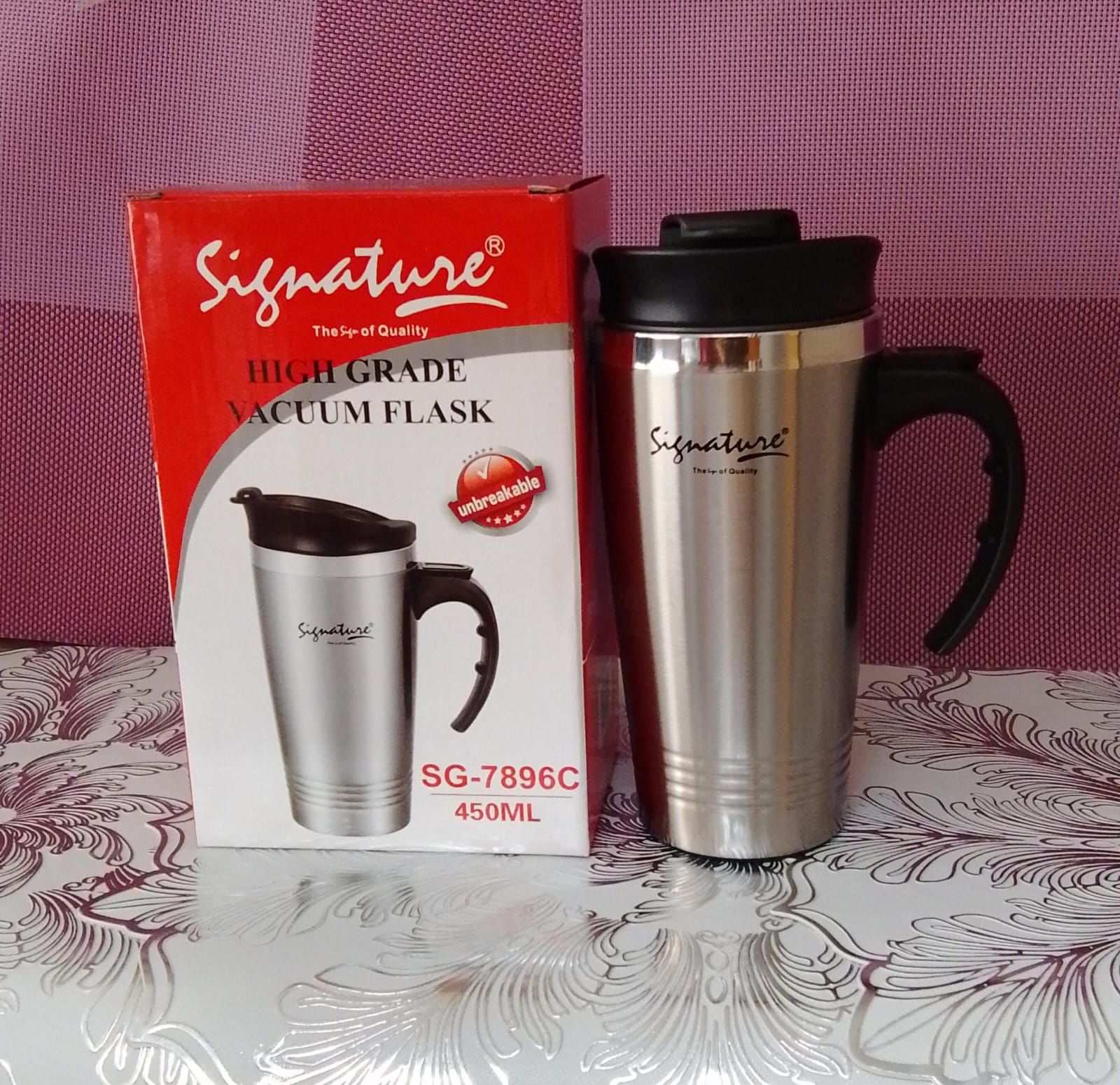 Signature Thermo Mug
Enjoy your favorite drinks at the perfect temperature with the Signature Thermo Mug, designed to keep beverages hot or cold for hours. Stylish, durable, and easy to carry, it’s pe