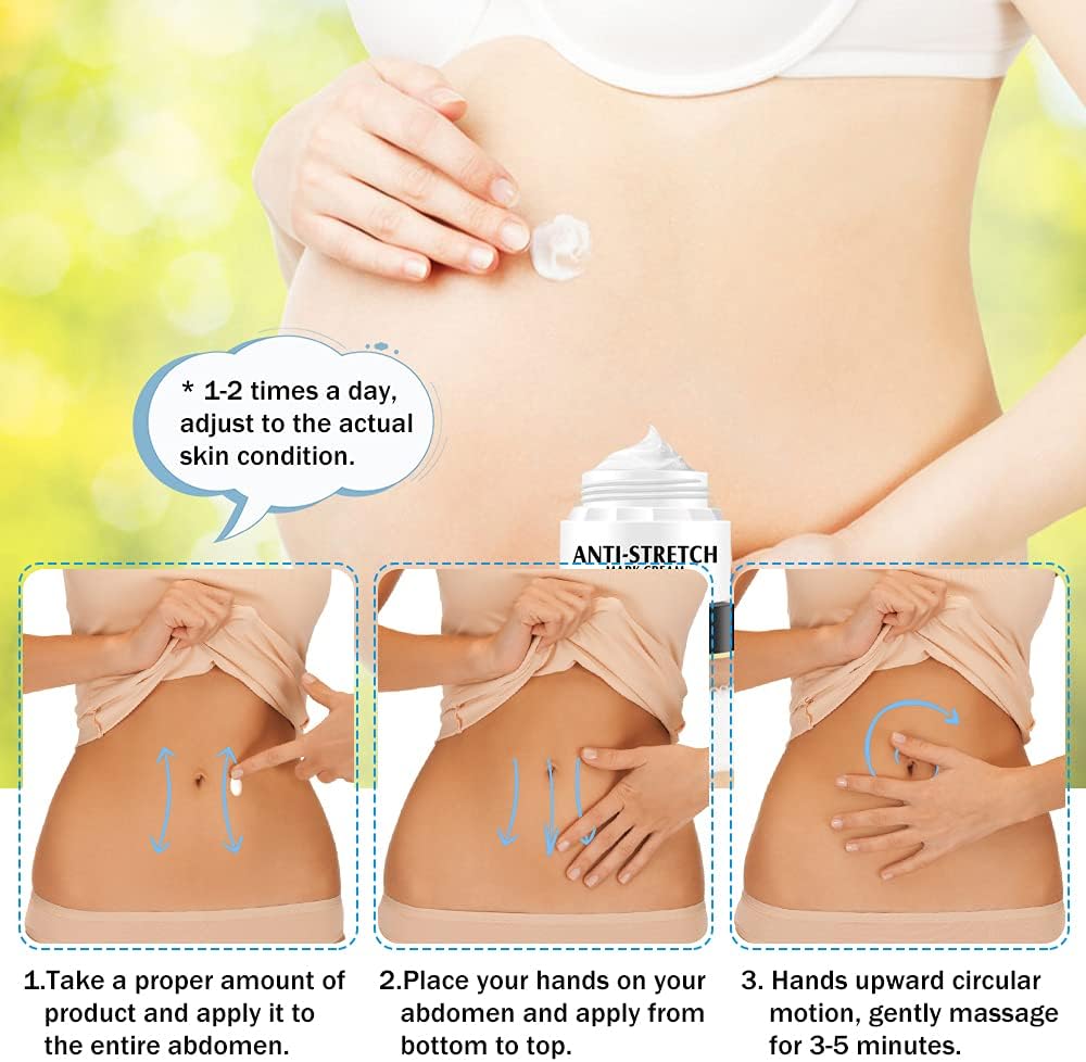 Aichun Beauty Anti-Stretch Mark Cream - Lightens Fine Lines, Moisturizes Skin, Repairing