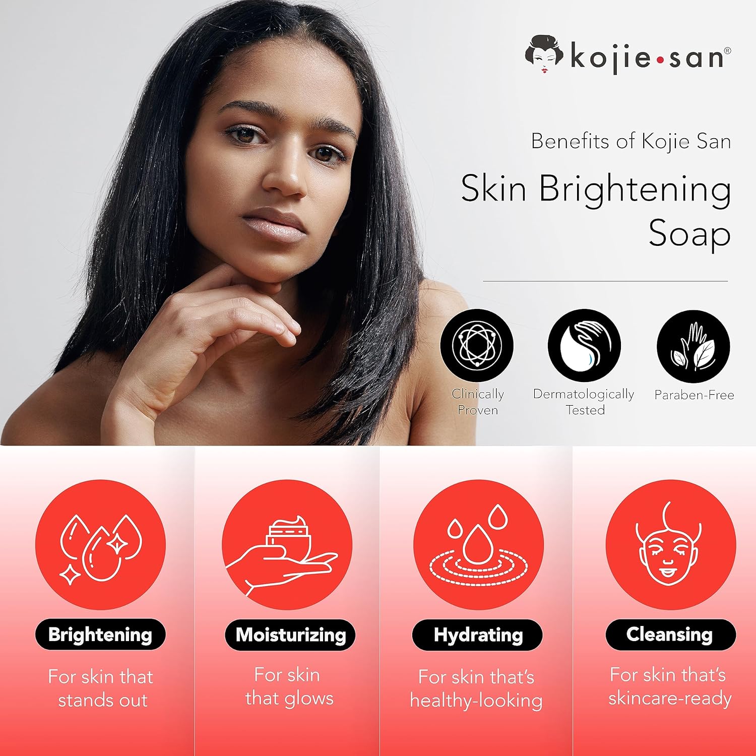 Kojic Acid Soap For Face Body Skin Whitening Moisturizing Brightening Dark Spots Even Tone Fair Smooth Skin