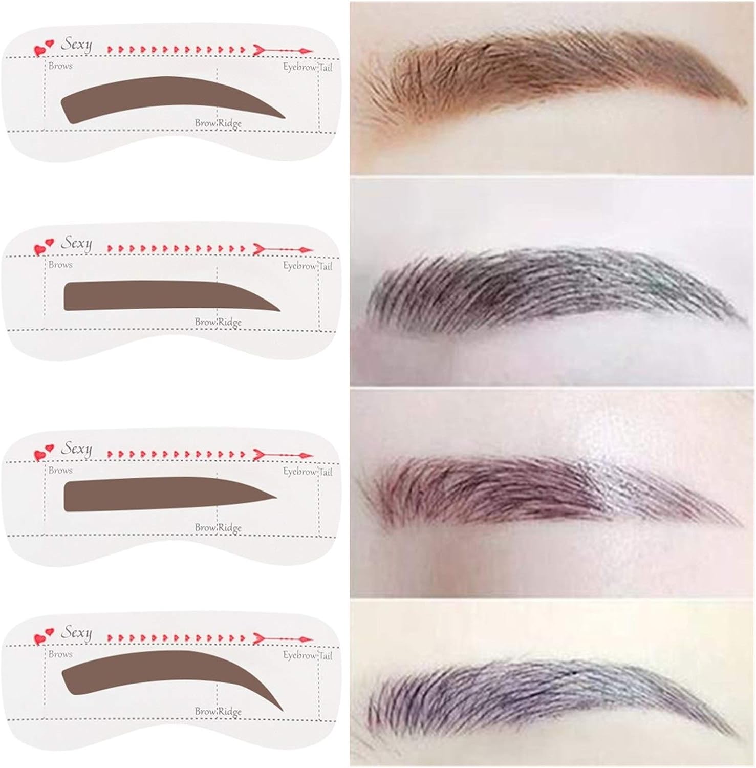 10 Pcs Card Eyebrow Stencil Grooming Shaper Template Makeup Tools Stickers Eyebrow Shaper Cosmetic Tool