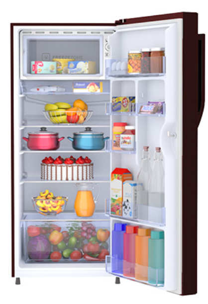 Haier 215L Fridge Single Glass Mirror Door Direct Cool   HRD-2204PMG