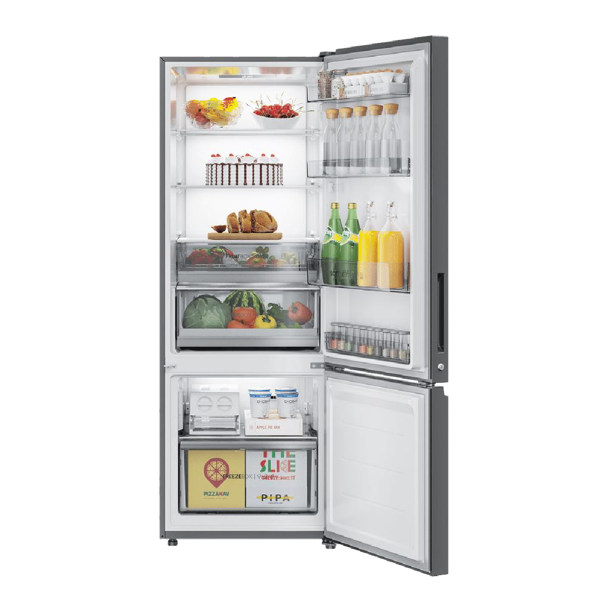 Haier 346L Fridge- No Frost Bottom Mount Freezer Triple Inverter HRB-3664PKG -  Black