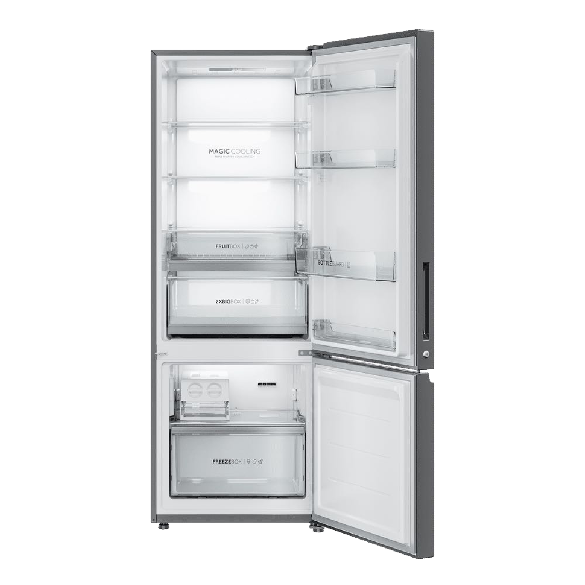 Haier 346L Fridge- No Frost Bottom Mount Freezer Triple Inverter HRB-3664PKG -  Black