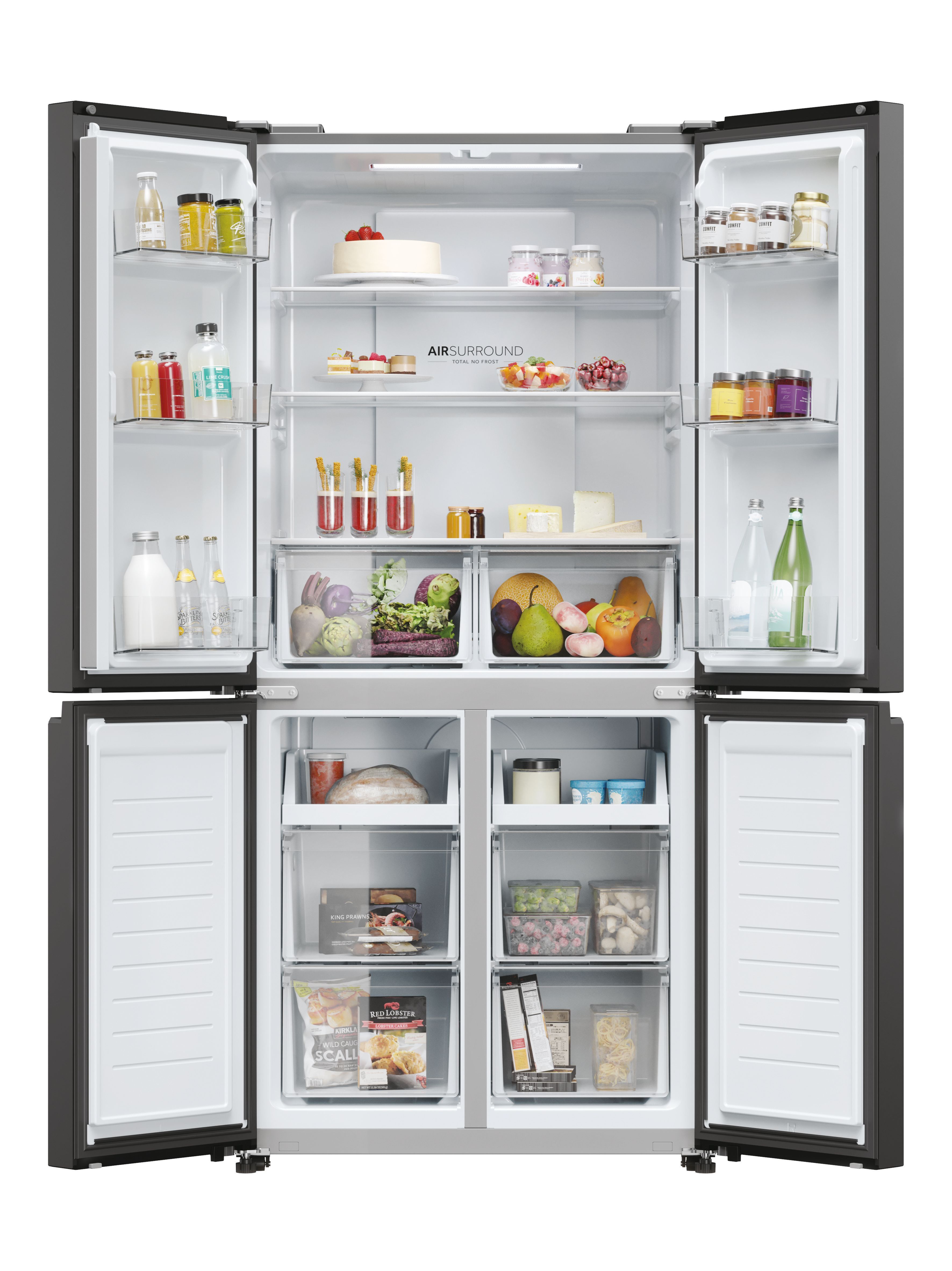 Haier 468L No Frost Four Door Fridge Twin Inverter HRF 525MB - Gemstone Black
