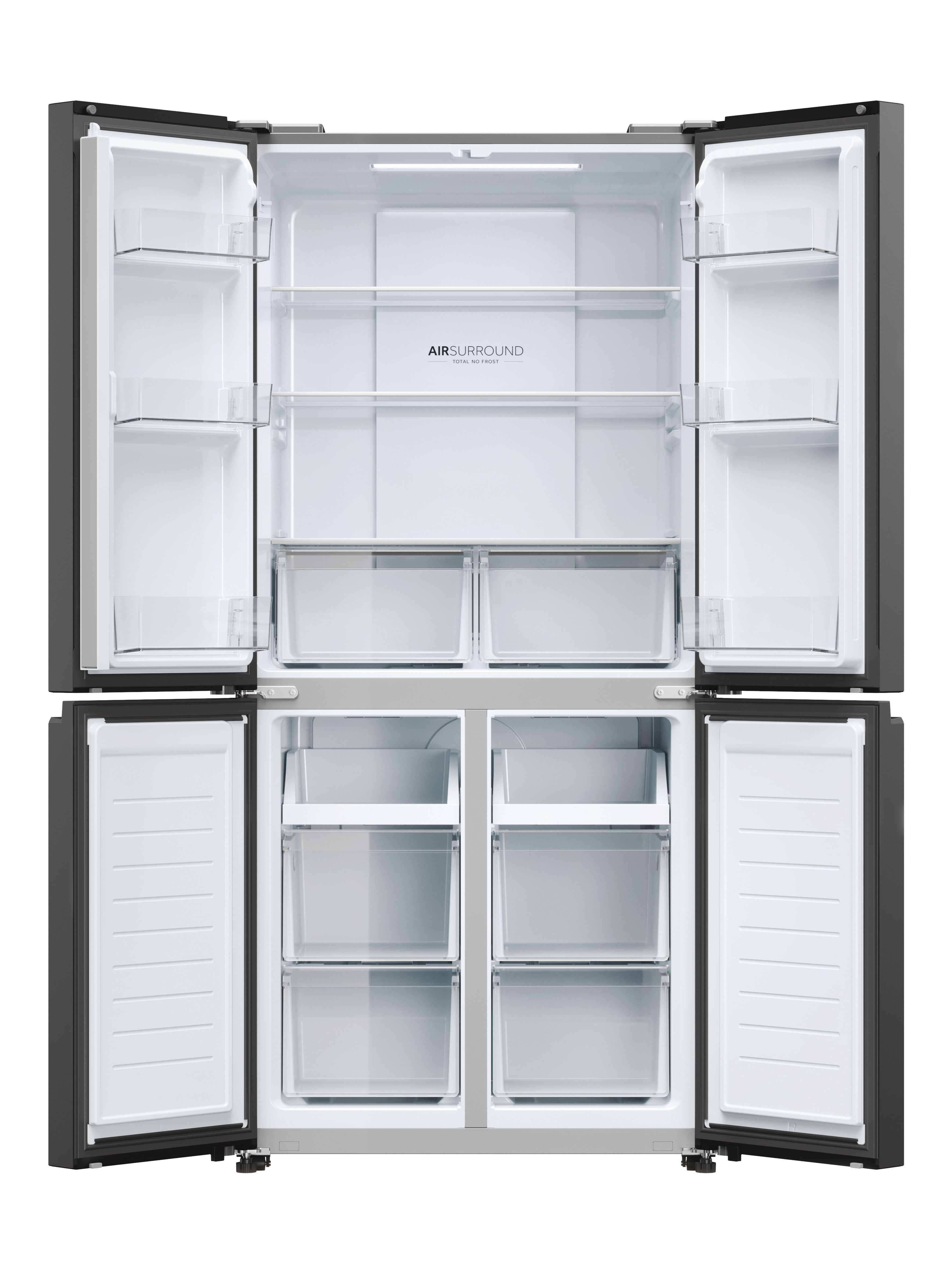 Haier 468L No Frost Four Door Fridge Twin Inverter HRF 525MB - Gemstone Black