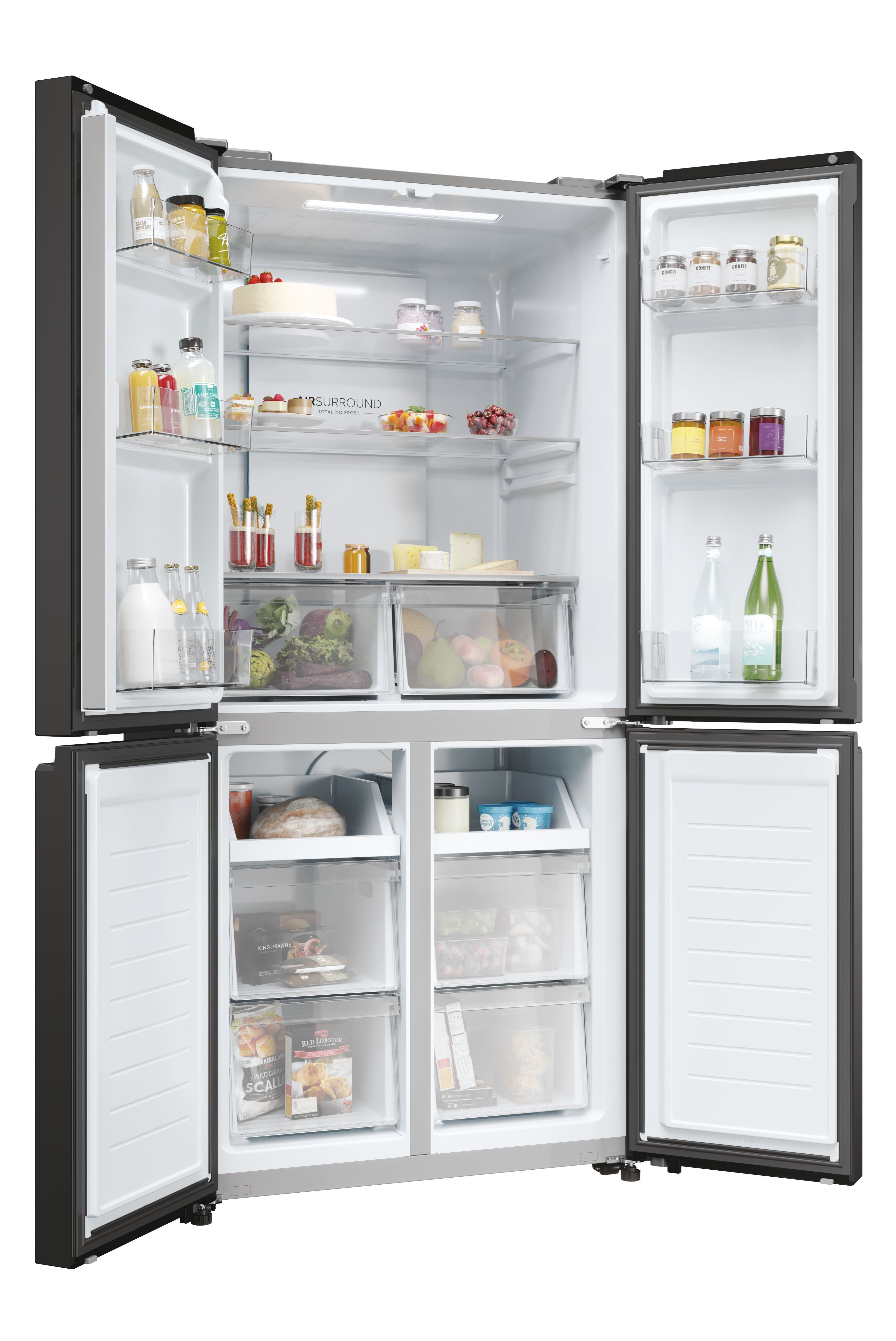 Haier 468L No Frost Four Door Fridge Twin Inverter HRF 525MB - Gemstone Black