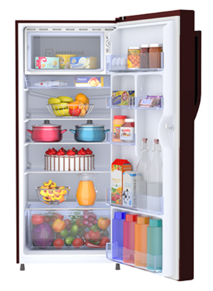 Haier 190L Fridge Single Glass Door Direct Cooling  - Silver - HRD-1954PMG