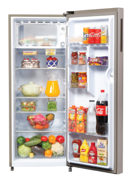 Haier 190L Fridge Single Glass Door Direct Cooling - Silver - HRD-1954CSS