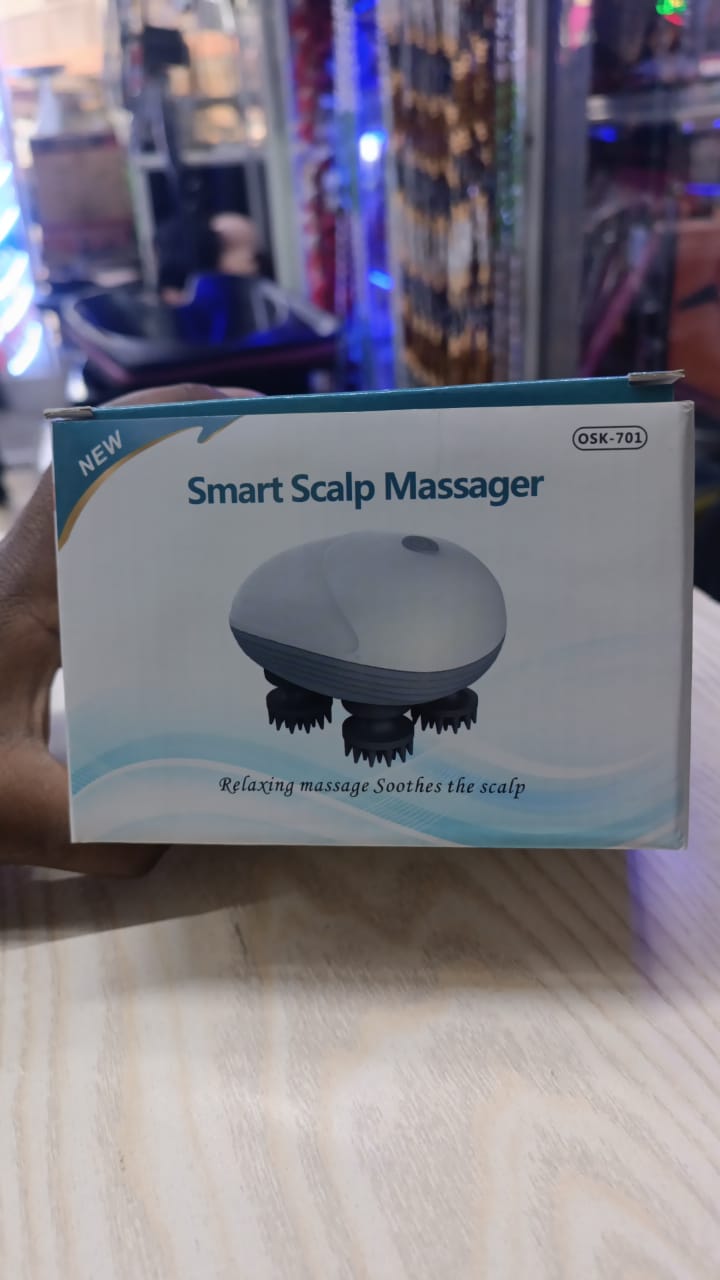Smart Scalp Massager, model OSK-701. 
This device is designed to: 
Provide a relaxing massage to the scalp.
Soothe the scalp and help relieve tension.
Promote relaxation and potentially aid in stress