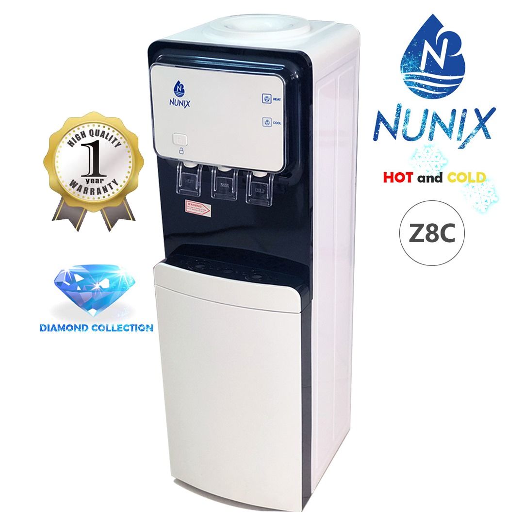 Nunix Z8C Water Dispenser — sleek, reliable, and convenient for every season. Delivers hot, cold, and normal water instantly, making it perfect for homes or offices. Designed with energy efficiency, d