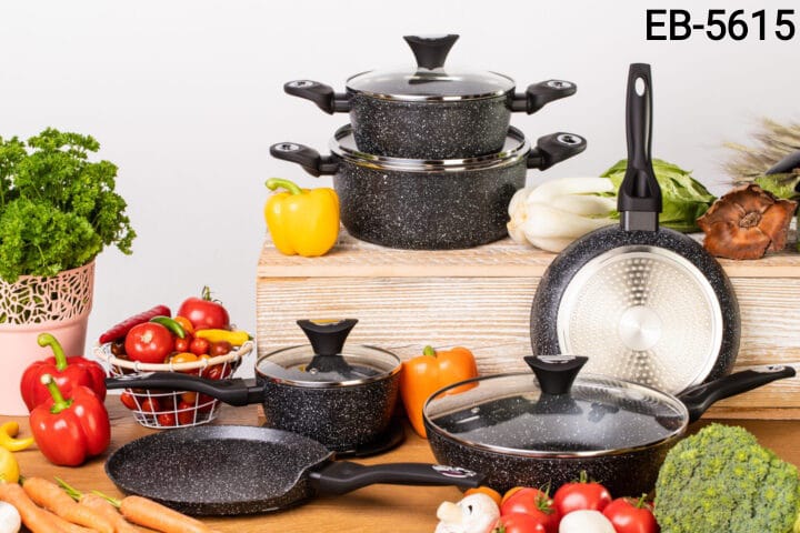Edenberg EB-5615 12-Piece Granite Cookware Set – Strong, Stylish & Non-Stick Performance! ✨🍲
Upgrade your kitchen with the Edenberg EB-5615 Granite Cookware Set, designed for durability, healthy cook