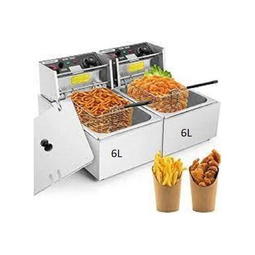 Nunix 12L Double Chicken And Chips Electric Fryer (6+6)L
