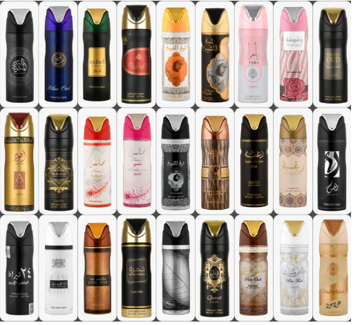 Lataffa Perfumed body sprays Yara/Mayar/Asad/Ajwad/Khamrah/Amethyst/Velvet oud/Sublime/Maahir gold/Maahir legacy/Ahlam/Oud mood/Luxe 200ml each