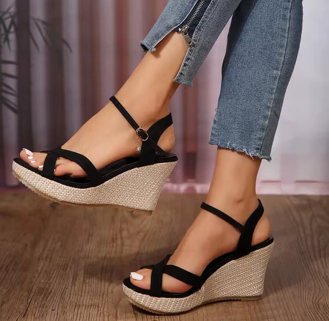 Ladies open wedges arge Stylish High Heels Women's Sandals Platform Wedge Woman Shoes Fashion Elegant Summer Women Sandalias Peep Woman Shoes Fashion Elegant Summer Women Sandalias Peep Toe High Heels