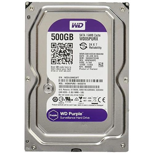 WD Purple 500GB Surveillance Hard Drive