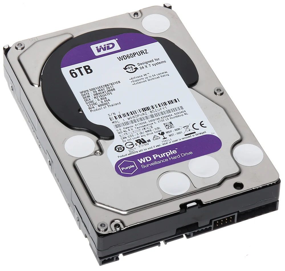 WD Purple 6TB Surveillance Hard Drive