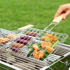 ❗️✅️** New Arrival**✔️❗️Barksdale Large BBQ Grill Basket Stainless Steel Wood foldable wire mesh.Color: Silver 
Grill Mesh Size: 44 x 69 cm total length including handle
Material: Stainless Steel Net