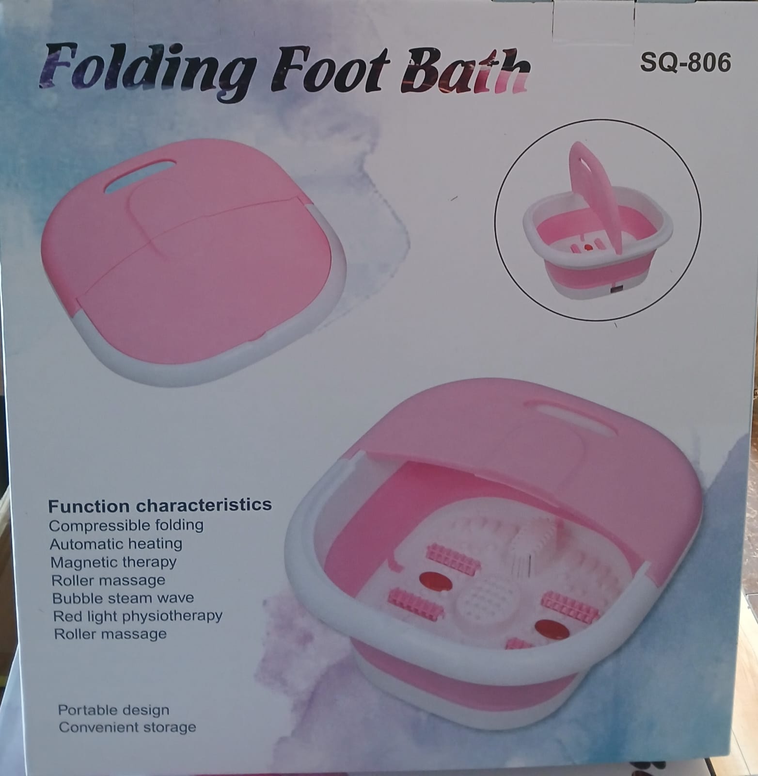 😇Portable Electric Pedicure Foot Bath Spa Massager Machine.🥳 Automatic heating 🔷️Magnetic therapy 🔷️Roller massage 🔷️Infrared ray treatment 🔷️bubbling massager 🔷️Red light physiotheraphy