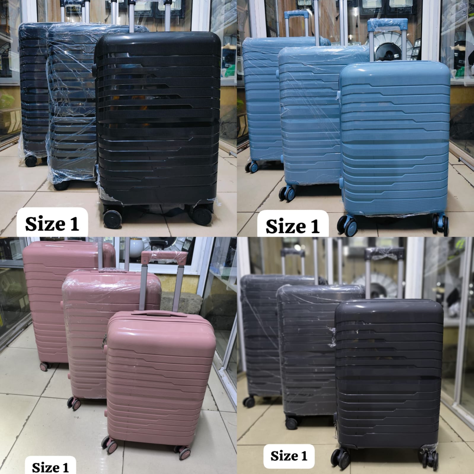 😊👌🤗🫠*🕸Unbreakable double zip rubber suitcase  Pp 3-in-1 Suitcase set*


 
🕸Beautiful colours 
🕸Light weight 
🕸Scratch resistant 
💮360°wheel rotation 
🕸Double compartment  
🕸3 digits combina