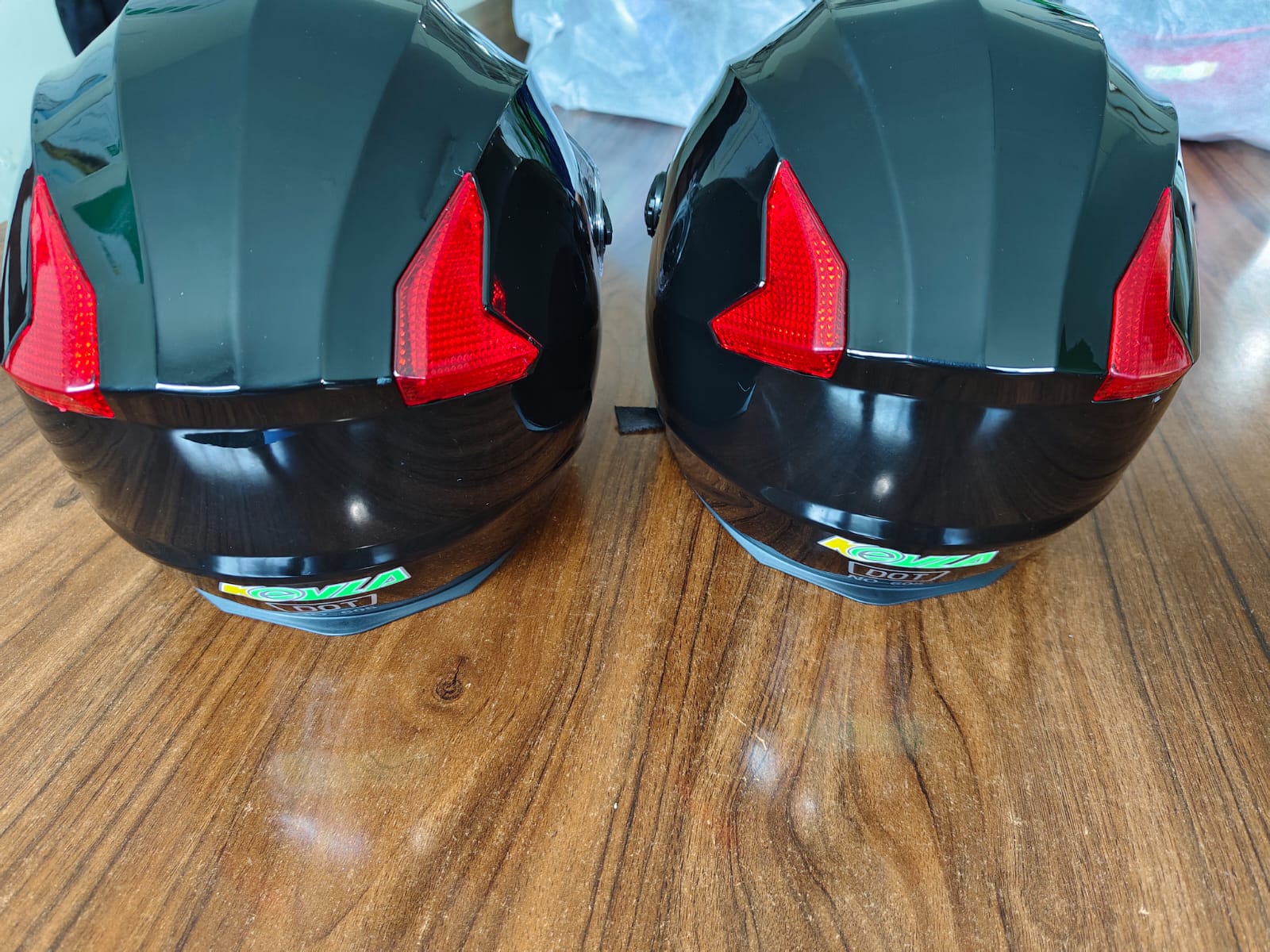 Premium Shining Black Helmet with Dual Reflectors, Washable Removable Inner Cloth, Tinted Sun Glass, Clear Rain Visor, and Top Air Regulator for Comfort and Safety