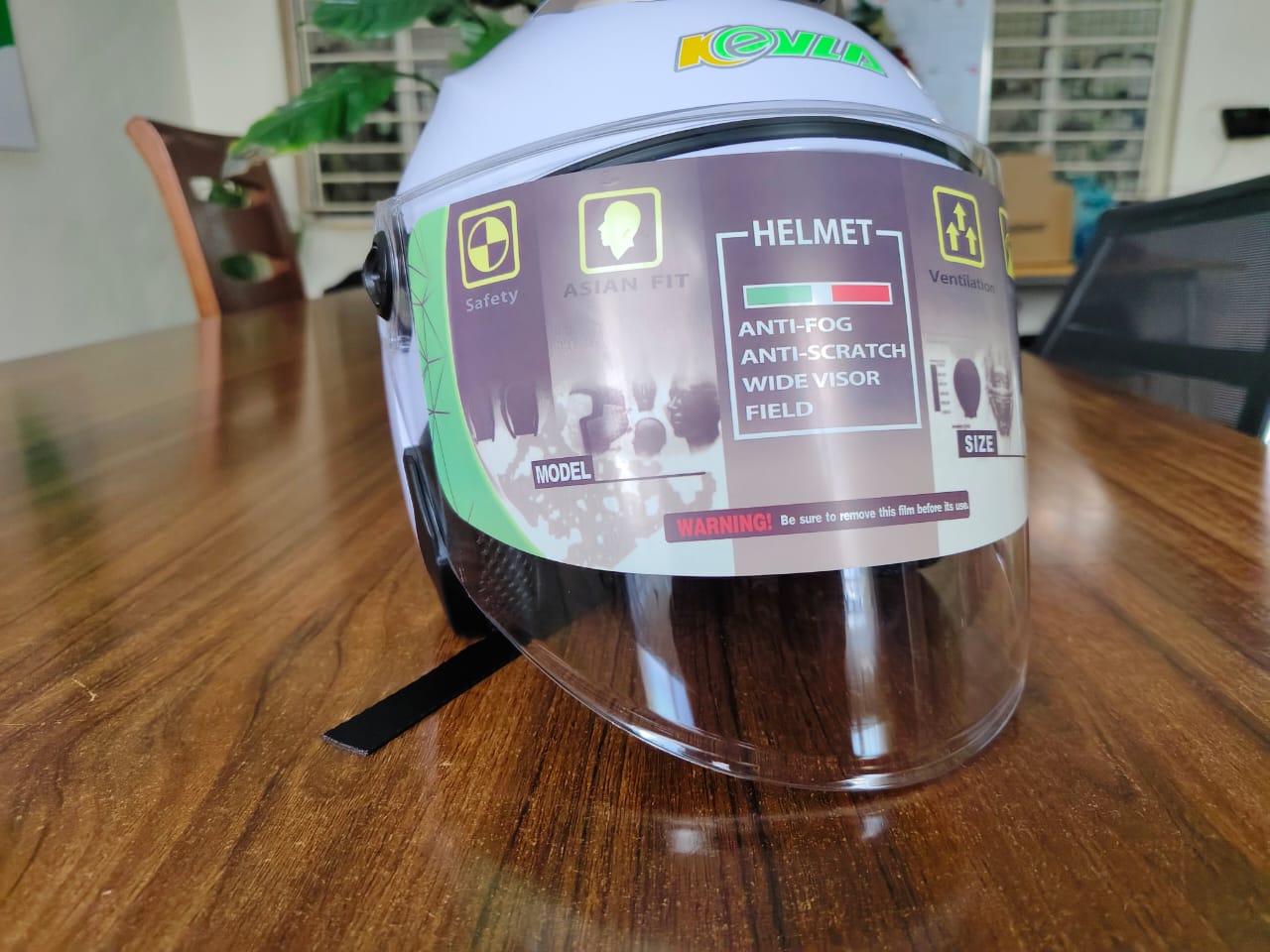 Ultimate White Helmet with Advanced Air Regulator, Washable & Removable Inner Cloth, Tinted Inner Sunlight-Protection Glass, Clear Outer Wind/Rain Shield, Dual Red Reflectors, Enhanced Safety & Comfor