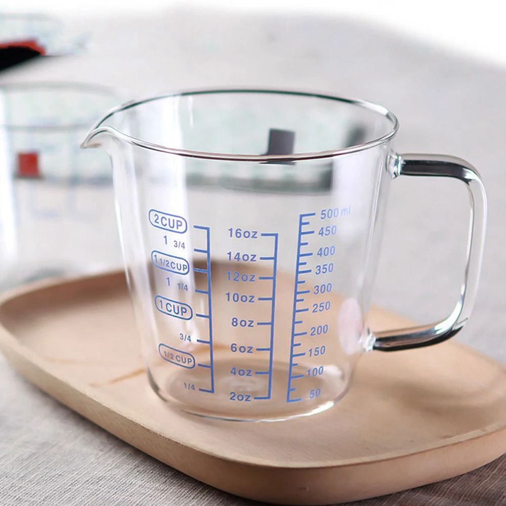High Borosilicate Measuring Glass Cup Liquid Scale Measurement With Scale Microwave Oven Available Kitchen Baking Accessories
