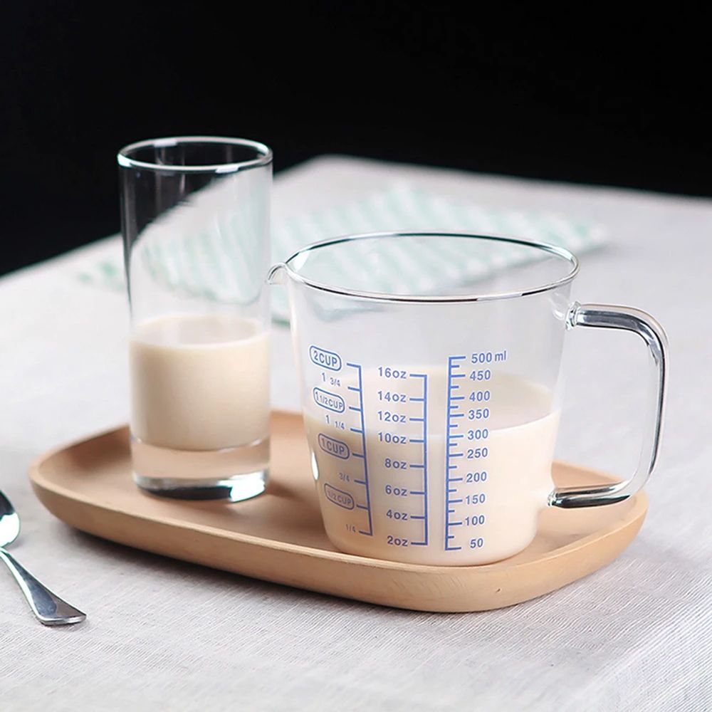 High Borosilicate Measuring Glass Cup Liquid Scale Measurement With Scale Microwave Oven Available Kitchen Baking Accessories