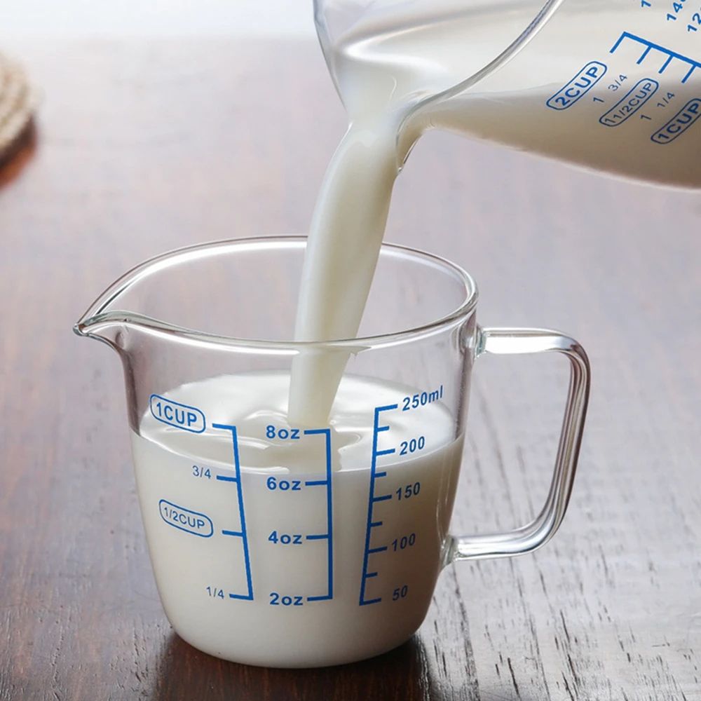 High Borosilicate Measuring Glass Cup Liquid Scale Measurement With Scale Microwave Oven Available Kitchen Baking Accessories